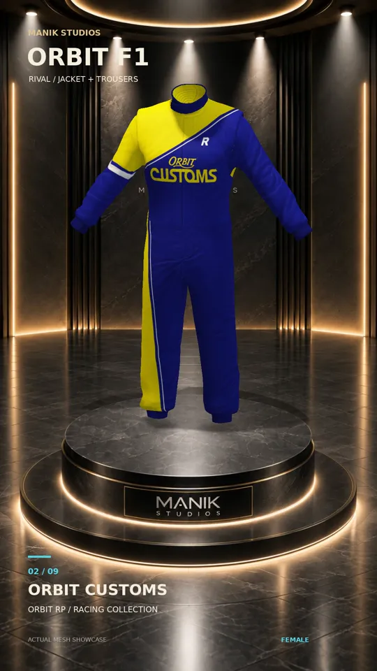 Orbit RP custom racing clothing studio showcase